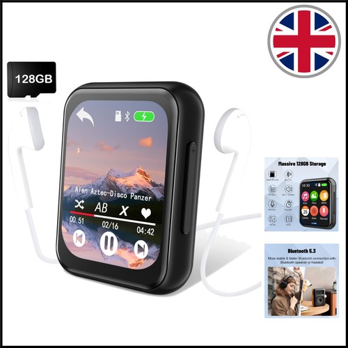 128gb bluetooth mp3 player - 128gb, 5.3