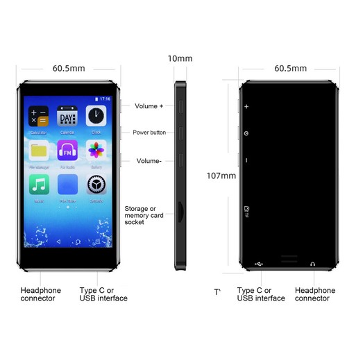128gb mp4 mp5 player wifi - 128gb,