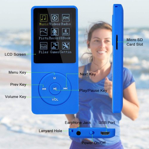 Portable 8gb slim mp3 player - portable,